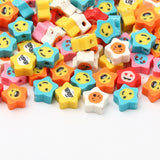 10mm Star Shape Smiley Beads Polymer Clay Beads For Jewelry Making