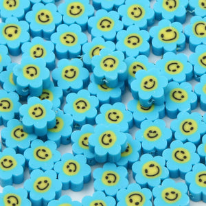 10mm Sunflower Polymer Clay Beads Spacer Smiley Beads for Diy Bracelet