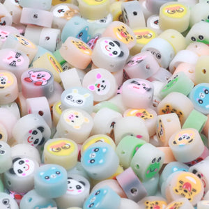 9mm Mixed Animals Polymer Clay Beads for DIY Jewelry Making