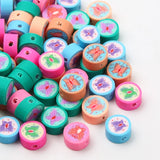 9mm Mixed Butterfly Spacer Beads Flat Round Polymer Clay for Jewelry Making