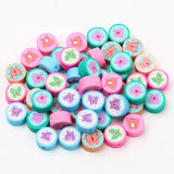 9mm Mixed Butterfly Spacer Beads Flat Round Polymer Clay for Jewelry Making