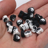 Tai Chi Polymer Clay Spacer Beads Yin Yang Heart Beads for Jewelry Making