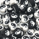 Tai Chi Polymer Clay Spacer Beads Yin Yang Heart Beads for Jewelry Making