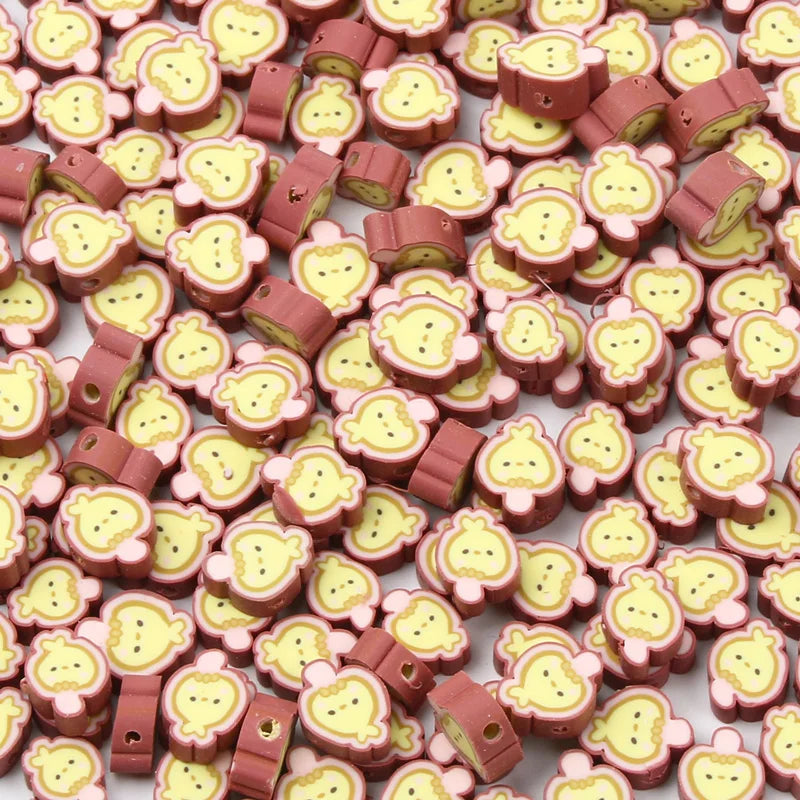 Cartoon Chick Clay Beads for Jewelry Making Diy Bracelet Necklace