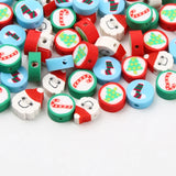 Cartoon Christmas Clay Spacer Beads DIY Jewelry Making Xmas Decoration