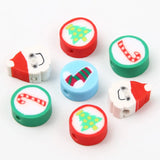 Cartoon Christmas Clay Spacer Beads DIY Jewelry Making Xmas Decoration