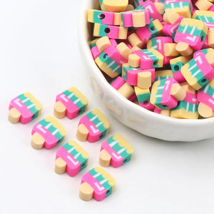 Cartoon Clay Ice Cream Bead Polymer Spacer Beads Jewelry Making DIY