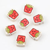 Cartoon Fries Polymer Clay Beads for DIY Jewelry Making