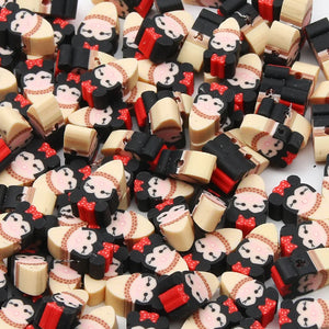 Cartoon Mouse Polymer Clay Beads for DIY Jewelry Making