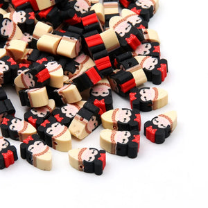 Cartoon Mouse Polymer Clay Beads for DIY Jewelry Making