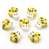 Cartoon Mushroom Polymer Clay Beads Smiley Spacer for DIY Jewelry