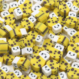 Cartoon Mushroom Polymer Clay Beads Smiley Spacer for DIY Jewelry