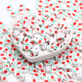 Christmas Stocking Polymer Clay Beads Spacer Beads for Jewelry Making
