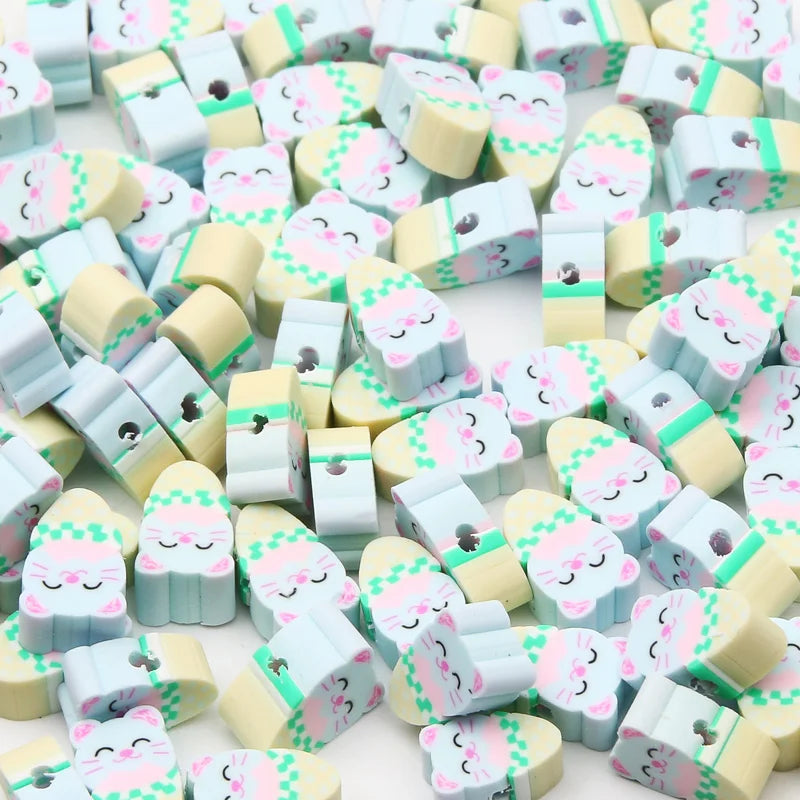 Polymer Clay Mouse Spacer Beads DIY Jewelry Making Accessories