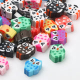 Polymer Clay Owl Beads Loose Spacer Beads for DIY Jewelry Making