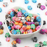 Polymer Clay Owl Beads Loose Spacer Beads for DIY Jewelry Making