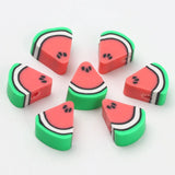 Polymer Clay Watermelon Spacer Beads for Jewelry Making