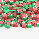 Polymer Clay Watermelon Spacer Beads for Jewelry Making