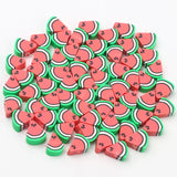 Polymer Clay Watermelon Spacer Beads for Jewelry Making
