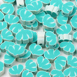 Green Polymer Clay Beads Flower Smile Eyes Chick for Jewelry Making