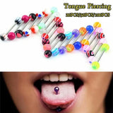 Mixed Colors Tongue Tounge Rings Bars Barbell Tongue Piercing Body Jewelry