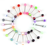 Mixed Colors Tongue Tounge Rings Bars Barbell Tongue Piercing Body Jewelry