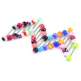 Mixed Colors Tongue Tounge Rings Bars Barbell Tongue Piercing Body Jewelry