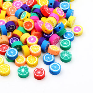 Fruit Oranges Beads Polymer Clay Spacer Beads Jewelry Making DIY Bracelet