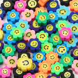 Mixed Smiley Sunflower Clay Beads for Jewelry Making DIY Bracelet Necklace