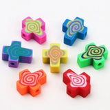 Mixed Cross Clay Spacer Beads Polymer Clay For Jewelry Making DIY Crafts