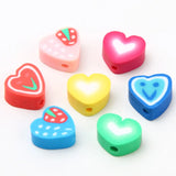 Mixed Heart Polymer Clay Beads Fruits Smiley Spacer Beads for DIY Jewelry Making