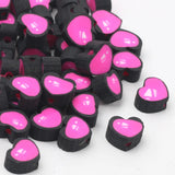 Pink Polymer Clay Beads Flower Chick Smile Eyes Jewelry Making DIY