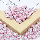 Pink Sheep Polymer Clay Beads Round Spacer DIY Jewelry Making Supplies