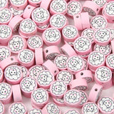 Pink Sheep Polymer Clay Beads Round Spacer DIY Jewelry Making Supplies