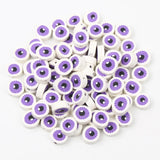 Purple Eyes Clay Beads Jewelry Making DIY Supplies