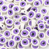 Purple Eyes Clay Beads Jewelry Making DIY Supplies