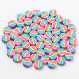 Rainbow Flower Polymer Clay Beads for Jewelry Making DIY Accessories