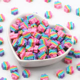 Rainbow Flower Polymer Clay Beads for Jewelry Making DIY Accessories
