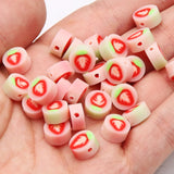 Strawberry Polymer Clay Beads for Jewelry Making
