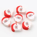 Christmas Santa Clay Beads, DIY Jewelry Making Spacer Beads