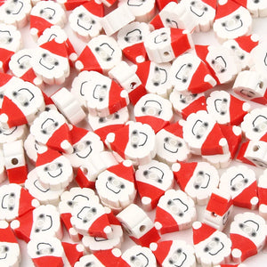 Santa Claus Clay Spacer Beads Xmas DIY Jewelry Making