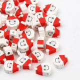 Santa Claus Clay Spacer Beads Xmas DIY Jewelry Making