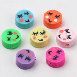 Shyness Smiley Clay Beads for Jewelry Making DIY Bracelets Earrings