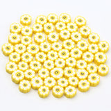 Yellow Polymer Clay Beads Sunflower Spacer Smiley Beads for DIY Jewelry Making
