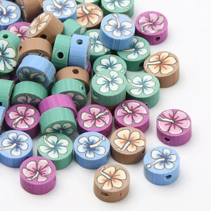 10mm Morning Glory Clay Spacer Beads DIY Bracelet Accessories