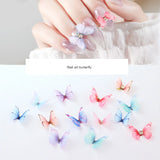 Chiffon Tulle Butterfly Wings Nail Arts Crafts Accessories DIY