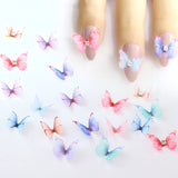 Chiffon Tulle Butterfly Wings Nail Arts Crafts Accessories DIY