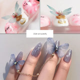 Chiffon Tulle Butterfly Wings Nail Arts Crafts Accessories DIY