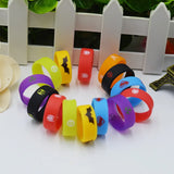 20/50PCS Silicone Vape Band Mix Colors Non Slip Letters Decorative Rings