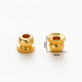 20/50Pcs 14K/18K Plated Brass Bead Caps Jewelry Findings